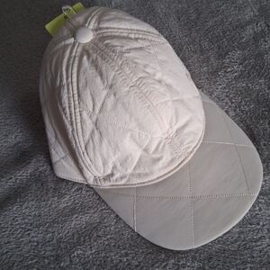 All in Motion Quilted Cream Cap womens unisex adult nylon OS NWT